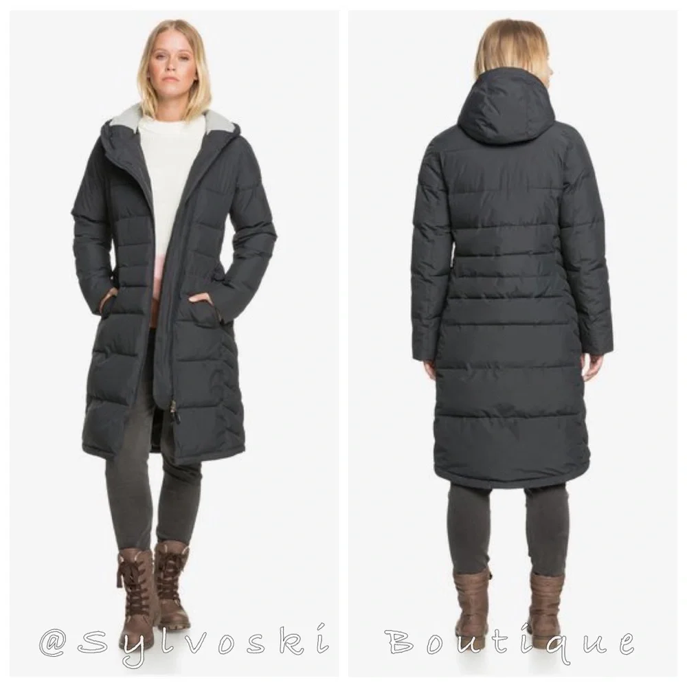 🔥 ROXY Everglade - Longline Hooded Waterproof Puffer Jacket NWT - Picture 15 of 15